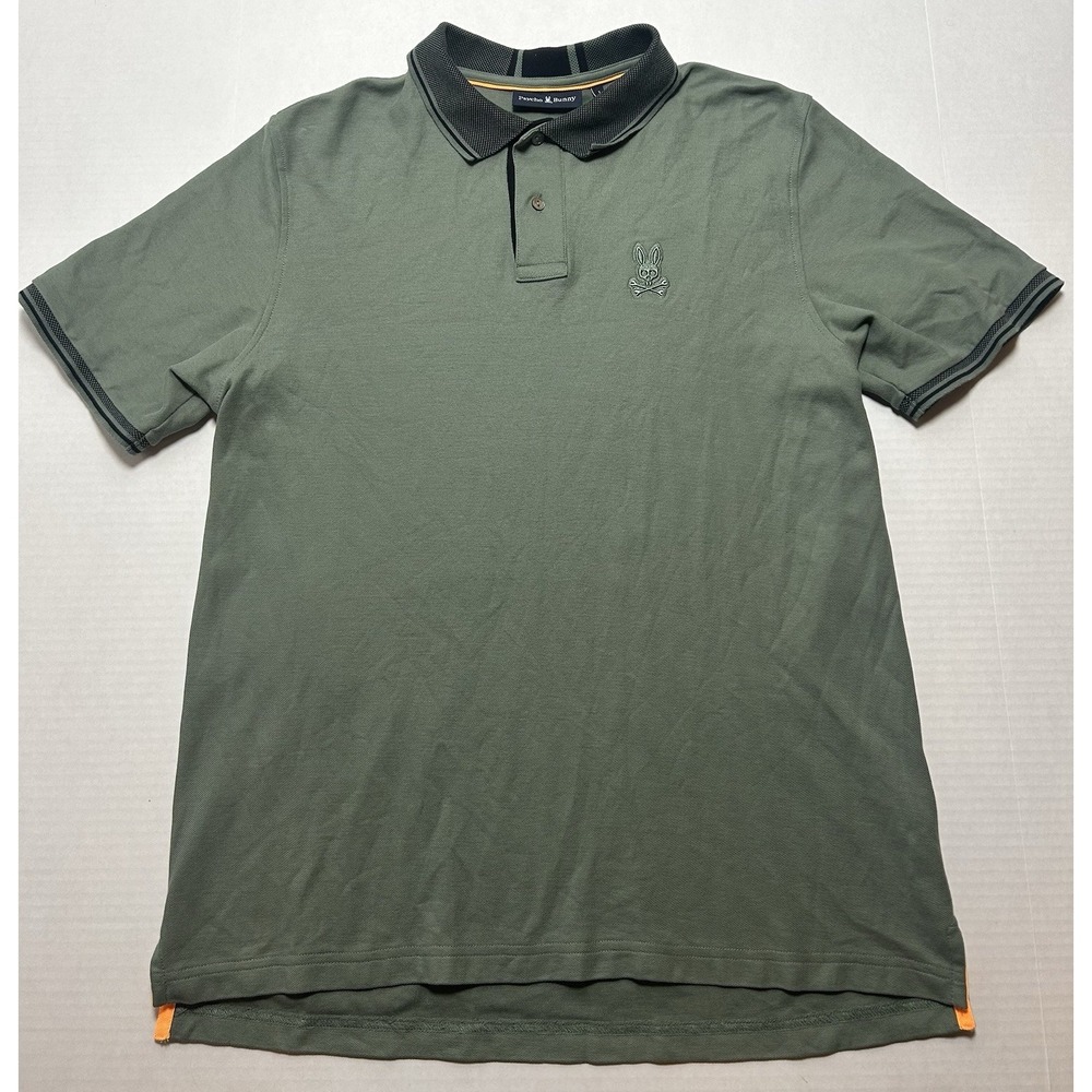 Psycho Bunny Green Polo Short Sleeve Pima Cotton Preppy Shirt - Size 7 (XL)